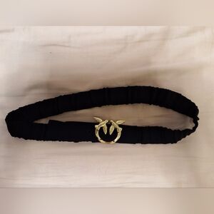 Pinko Black Belt with Gold Buckle